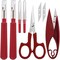 Sewing Seam Ripper Tool,High Quality Stitch Remover and Thread Cutter with 2Big+2Small Seam Rippers,1 Pack Thread Snips,1Pack 5”Scissor